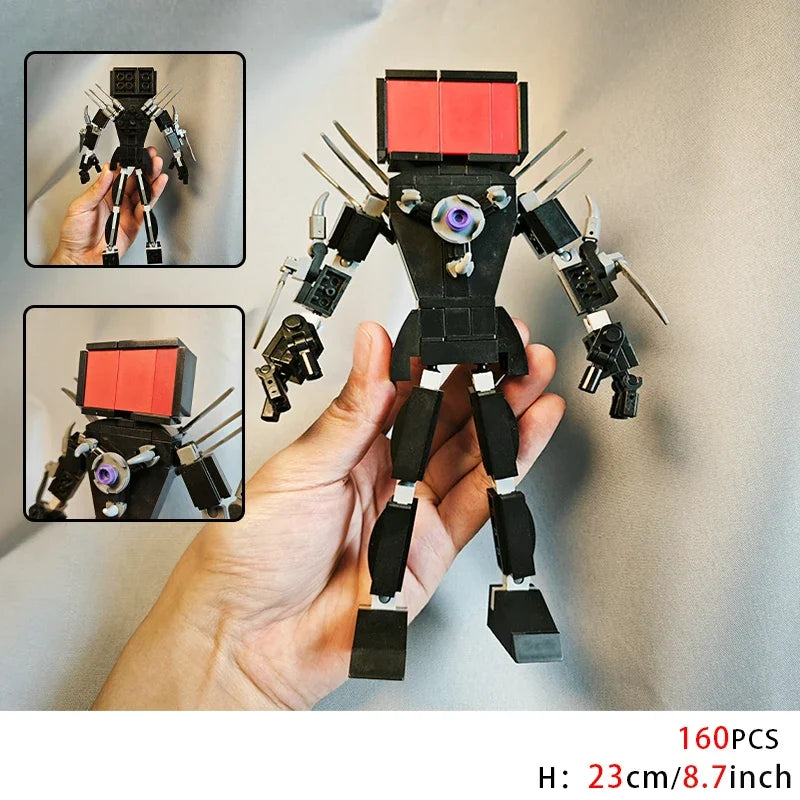 Moc Skibidi Toilet Action Figures builing blocks,Camerman Titan Speakerman Surveillance Man TVMan Boys Bricks Toys For Kids Gift.