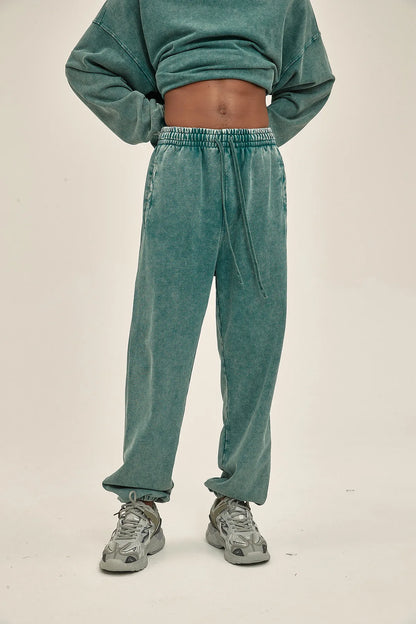 Vier Jahreszeiten Neue Mode Für Männer Casual Trendy Amerikanischen Gewaschen Gewachst Lose Einfarbig Hosen Gerade Jogger Hosen Männliche Hosen