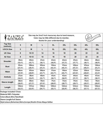2025 ZANZEA Fashion Women Autumn Long Sleeve Maxi Sundress Muslim Abaya Dresses Duabi Robe Femme IsIamic Clothing Hijab Vestidos.