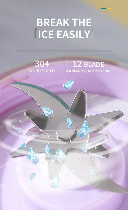 New Portable Juice Maker Blender for Shakes Smoothie 700ML Durable Juicer Steel Blades 2 In 1 Blender Bottle Smoothie Portable.