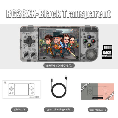 ANBERNIC RG28XX Handheld Game Console 2.83" Screen IPS Screen 64G Linux 5000+ Games Pre-installed H700 Quad-core ARM Cortex-A53