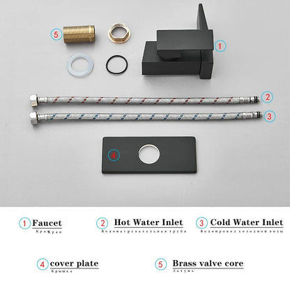 Smart Bathroom Basin Faucet Hot Cold Water Mixer Deck Mount Bathroom Sink Faucet