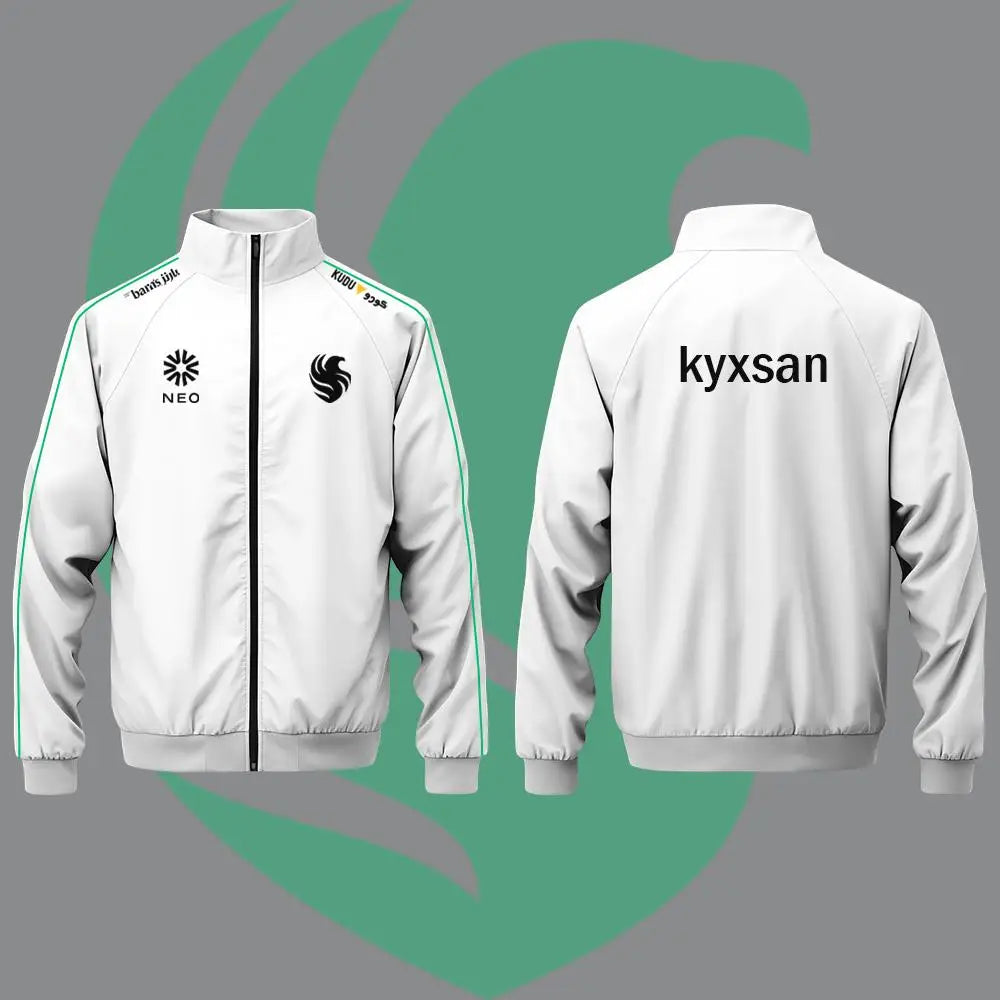 Team Falcons Esports Club New White Uniform CSGO Pro League EWC 2025 Training Zip-Up Jacket Men's Women Customized CS2 Niko Tops.