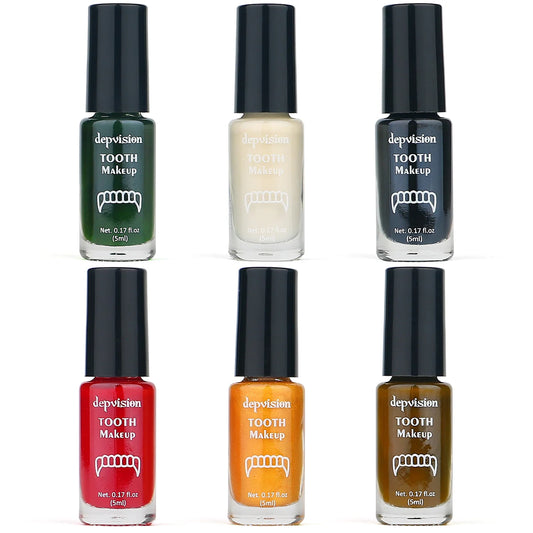 Depvision Tooth Paint Makeup Colorful Non Toxic for Halloween Party Cosplay Cosmetics Pigment.