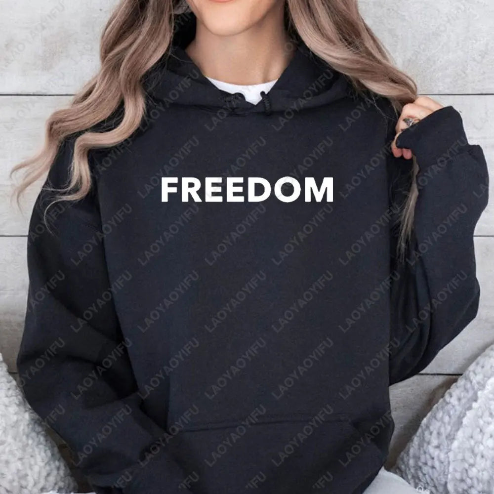 FREEDOM Charlie Kirk Sweatshirt Unisex Free Speech Patriotic Love America Sweatshirt Hoodie Republican Unisex Hooded Sweatshirt.