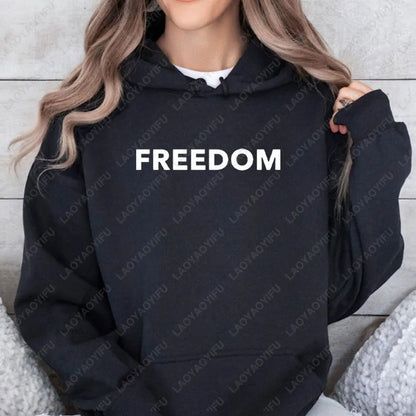 FREEDOM Charlie Kirk Sweatshirt Unisex Free Speech Patriotic Love America Sweatshirt Hoodie Republican Unisex Hooded Sweatshirt.