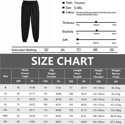 Mens Casual Pants Autumn Winter Fleece Sweatpants Men Running Jogger Sports Gym Trousers Fashion Solid Color Workout Long Pants.