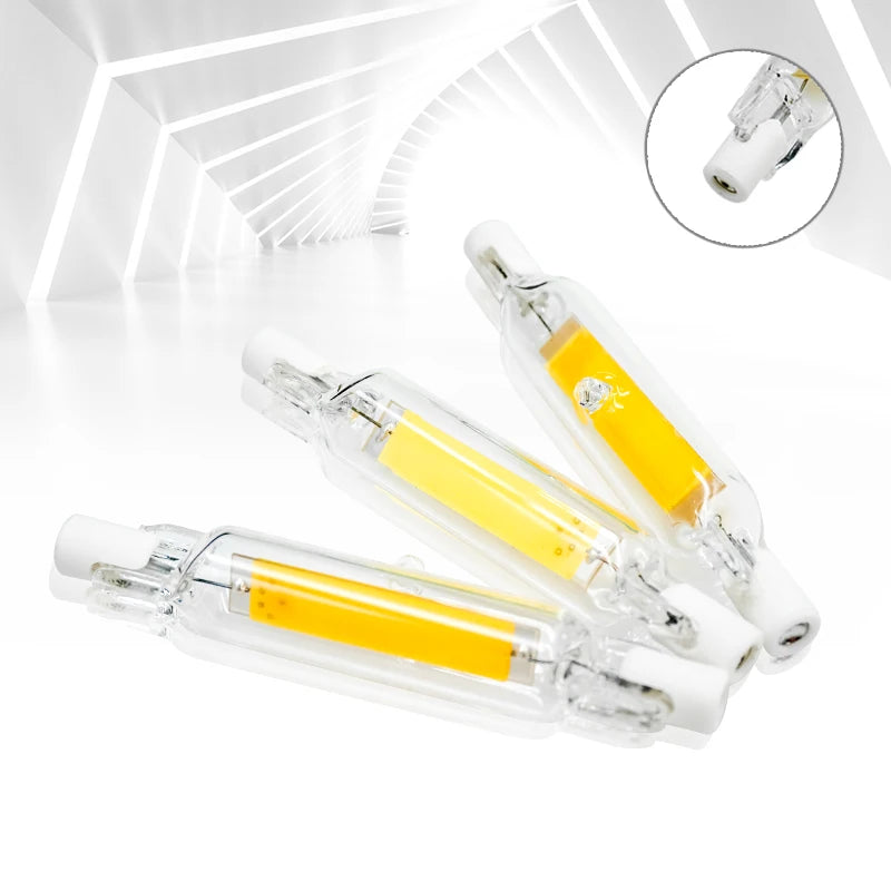 Superhelle LED R7s COB-Glasröhre 5 W 10 W 20 W 78 mm 118 mm J78 J118 Maisglühbirne AC 220 V 110 V Heim-Halogenlampe ersetzen.