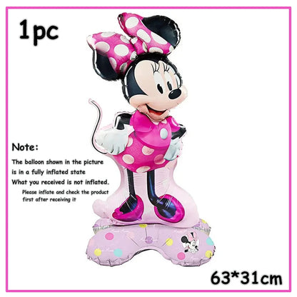 Disney Minnie Mouse Birthday Party Decoration Pink Minnie Paper Cups Plates Napkin Tablecloth Tableware Balloosn Baby Shower Kid.