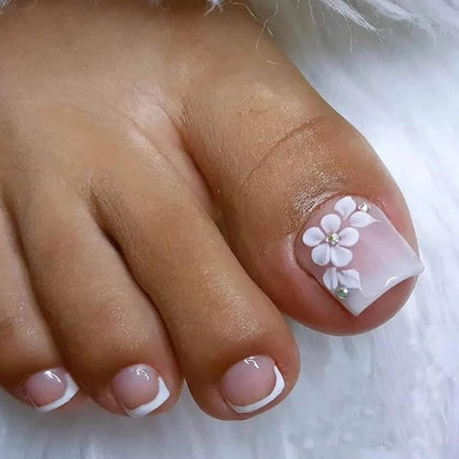 24 PCS Red/White/Black/Yellow/Wine Red Toenails Fake Toe Nails Natural  -Solid Color Square Press on Toenails Short