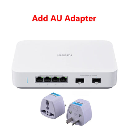 2025 NEW Xiaomi 10G Ethernet Switch 4×2.5G+2×10GMbps Mini Network Switches VLAN Ethernet Splitter Lan Router 6 Ports Hub Switch
