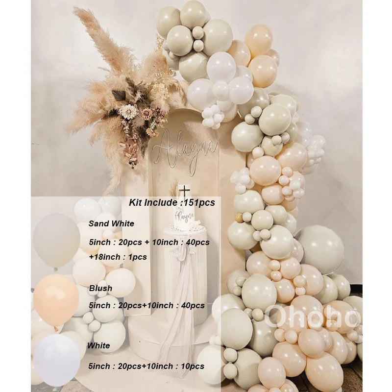 Kaffeebraun Beige Ballon Girlande Bogen Kit Oh Babyparty Dekoration Rustikale Hochzeit Kindergeburtstag Party Taufe Taufe