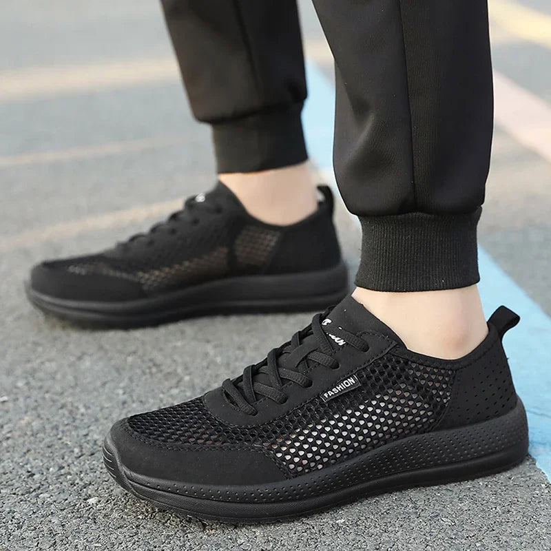 YRZL Sneakers Men Shoes Hollow Mesh Breathable Outdoor Casual Shoes Comfortable Walking Non Slip Big Size Mens Sneakers.