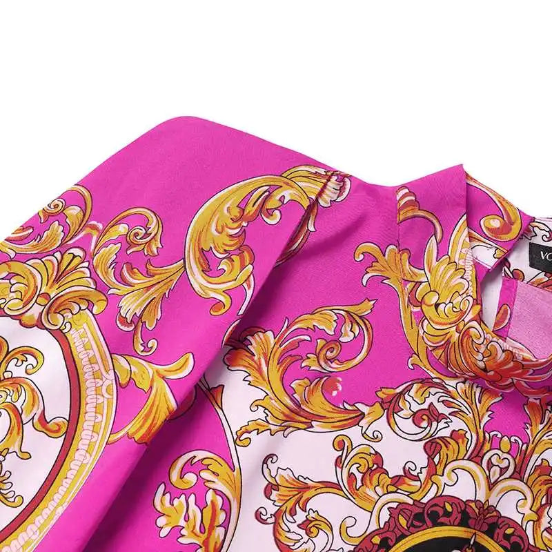 Plus Size 5XL VONDA Women Party Sundress Bohemian Stand Collar Sleeveless Print Maxi Dress Casual Bat Sleeve Satin Long Vestidos.