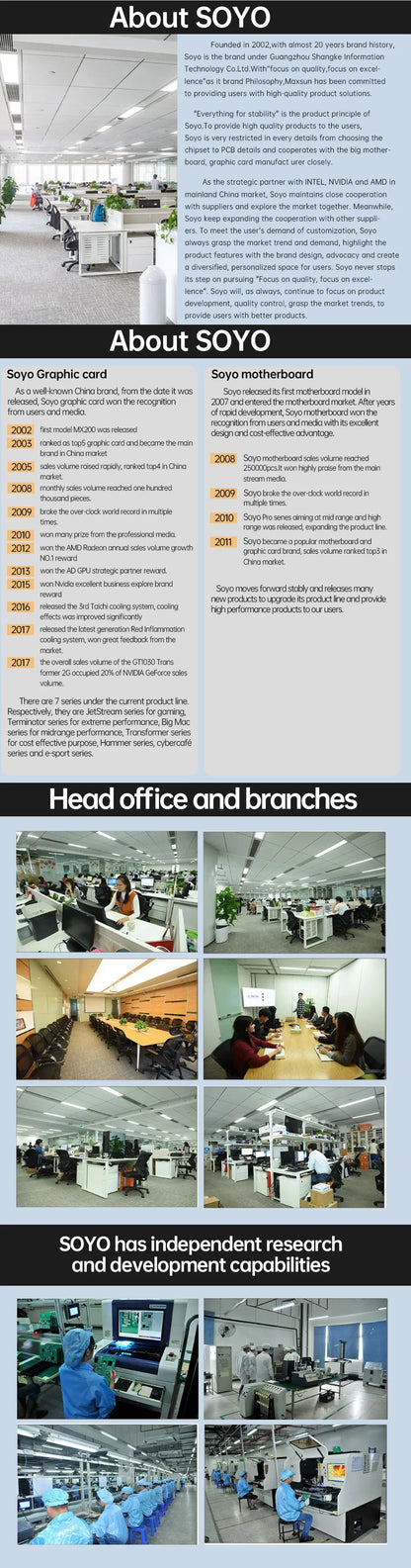 SOYO AMD Radeon RX550 4GB GPU GDDR5 14nm For Desktop PC Games Video RX560 Graphics Card 128bit  RX 550 Computer Components.