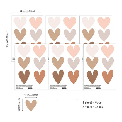 Boho Hearts Creative Wall Sticker For Children Baby Girls Boys Room Nursery Wall Art Decals Vinyl Mural Kids Bedroom Home Decor.