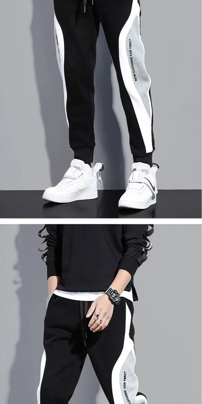 Summer Thin Men's Korean Style Trendy Brand Casual Pants Plus Size Bunched Feet Sweatpants Loose Fit Versatile Pants For Men.