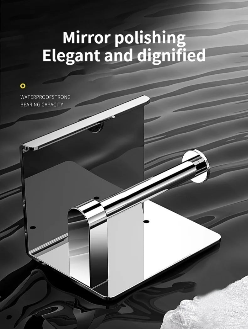 Papierhandtuchhalter aus Edelstahl ohne Stanzen, wandmontierter Küchenrollenhalter, Toilettenpapierhalter, Badezimmer-Handtuchhalter