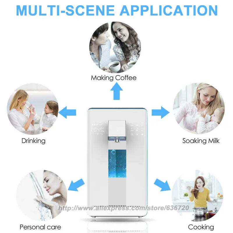 Hydrogen Water Generator/counter top UVC Water Filter RO Machine HOT/COLD Water Purifier, BPA Free (No Installation Required).