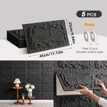 PU stone wall panel, 10 mm, realistic brick pattern, anti-mould and moisture-proof, waterproof and washable, suitable for/outdoo