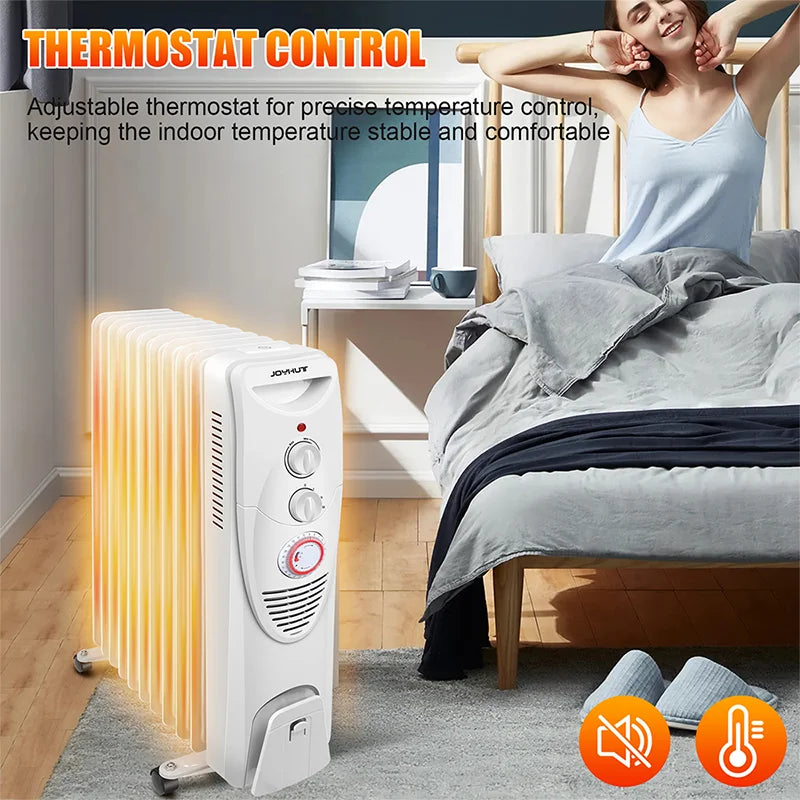 Electric Warmer Electric Radiator Oil Filled Radiator Heater Space Heater with wheels EU Plug Electric Heater.