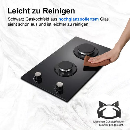 Topstrong 2 Burner Ceramic Glass Built-in Hob Natural Gas Propane Gas Hob YYEUGCT-B02.