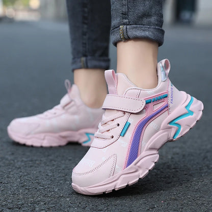 Kids Casual Boys Shoes Soft Sole Kids Shoes Non-slip Sneakers Shoes Outdoor Student's Children Pink Girls Sport Walking Footwear.