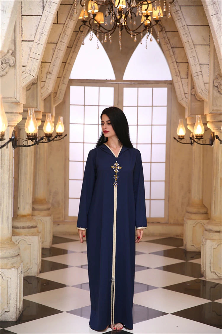 Ramadan Eid Hoodie Abaya Damen Dubai Luxury Islam Muslim African Dresses For Women Kebaya Caftan Marocain Robe Musulmane Femme.