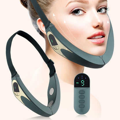 Electric V-face Lifting Massager 6 Mode 9 Levels EMS Micro-current Firming Facial Massager Beauty and Face Thinning Instrument.