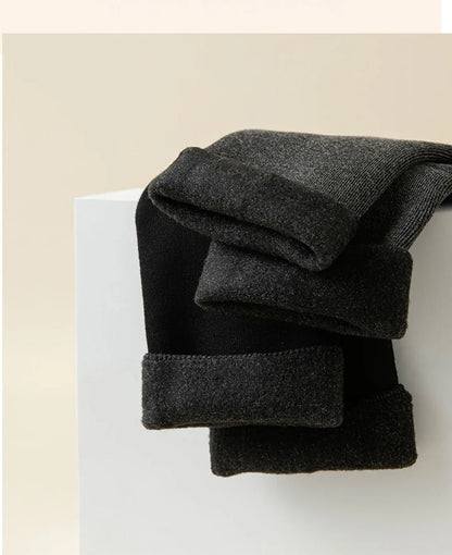 2 Pairs Men Winter Socks Warm Thicken Thermal Snow Boots Solid Color Floor Socks Soft Outdoor Anti-Cold Cashmere Socks.