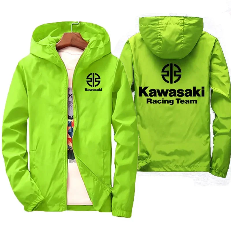 Kawasaki Logo Motorcycle Racing Team Men Jacket Coat Spring Autumn Women Jackets Clothes 2025 New Fashion Couple Clothing Coats.