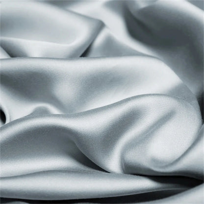 Liv-Esthete Noble 100% Silk Bedding Set Blue Gray Summer Duvet Cover Pillow Case Bed Sheet Quilt Cover Double King Queen Sets.