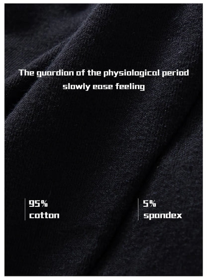 Women's Physiological Briefs 4-Layer Absorbent Leakproof Menstrual Pantie Euro Size Girl Period Panty Mid Waist Cotton Underwear.