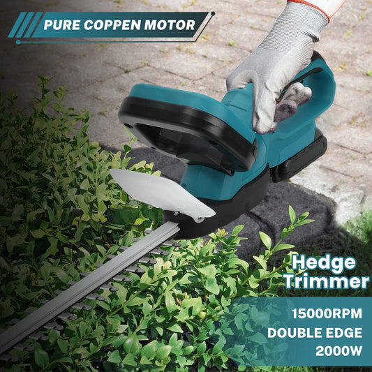 2000 W Elektrische Heckenschere 15000 RPM Rasenmäher Garten Landschaftsbau Heckenschere Trimmer Werkzeug Für Makita 18 V Batterie pin