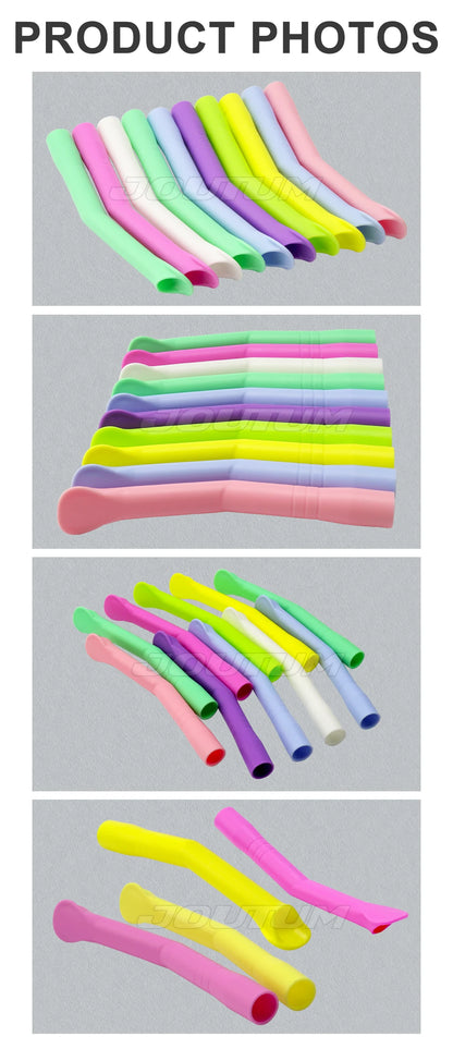 10pcs Dental Autoclavable Strong Suction Tips Dental Duckbill Evacuation Tips Aspirator Saliva Tube Suction Tips Dental Material.