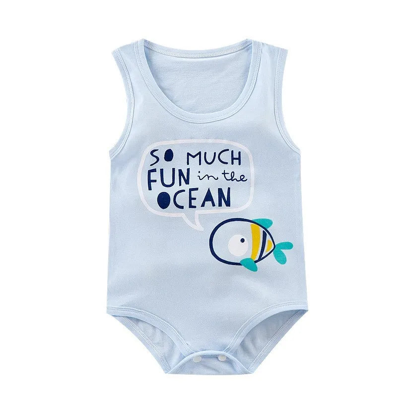Sommer Baby Body Kinder Ärmellose Casual Einteiliges Neugeborenen Jungen Mädchen Cartoon Tier Strampler Kleinkind Overall Kleidung 0-2 jahre.