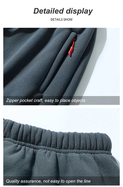 8XL Men's Down Pants Plus Size Winter Plus Velvet Thick Loose Cotton Pants Big Size Solid Color Warm Lamb Down Casual Sweatpants