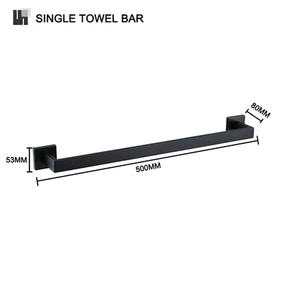 Schwarz Bad zubehör Edelstahl Set Wandre gal Handtuch halter Handtuch halter Taschentuch halter Kleider haken Toiletten bürste Anhänger