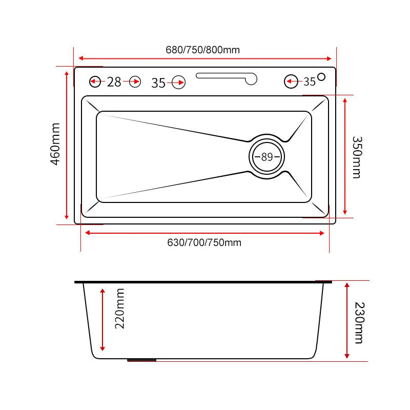 YCRAYS White Nano Kitchen Sink Large Single Slot Waterfall Integrated Digital Display Faucet Soap Dispenser Cup Washer Pure Tap