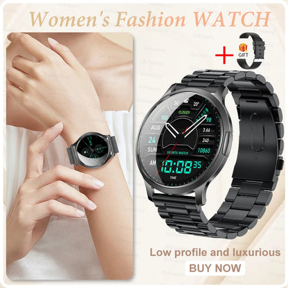 2025 New Smart Watch For Women AMOLED Screen Watches IP68 Waterproof Heart Rate Monitor Ladies Call Smart watch For Android ios