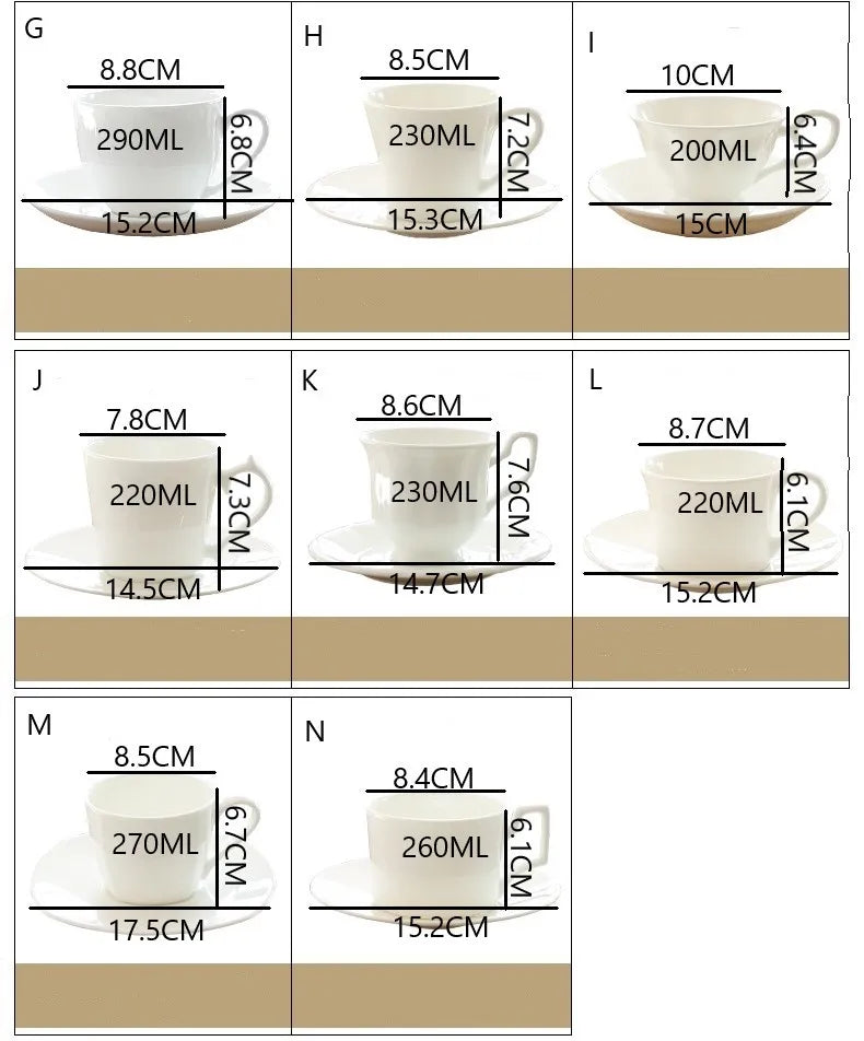 Plain white quality bone china tea cups set, ceramic coffee cup, japanese coffee cup, porcelain turkish coffee cups, originales.