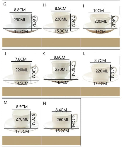 Plain white quality bone china tea cups set, ceramic coffee cup, japanese coffee cup, porcelain turkish coffee cups, originales.
