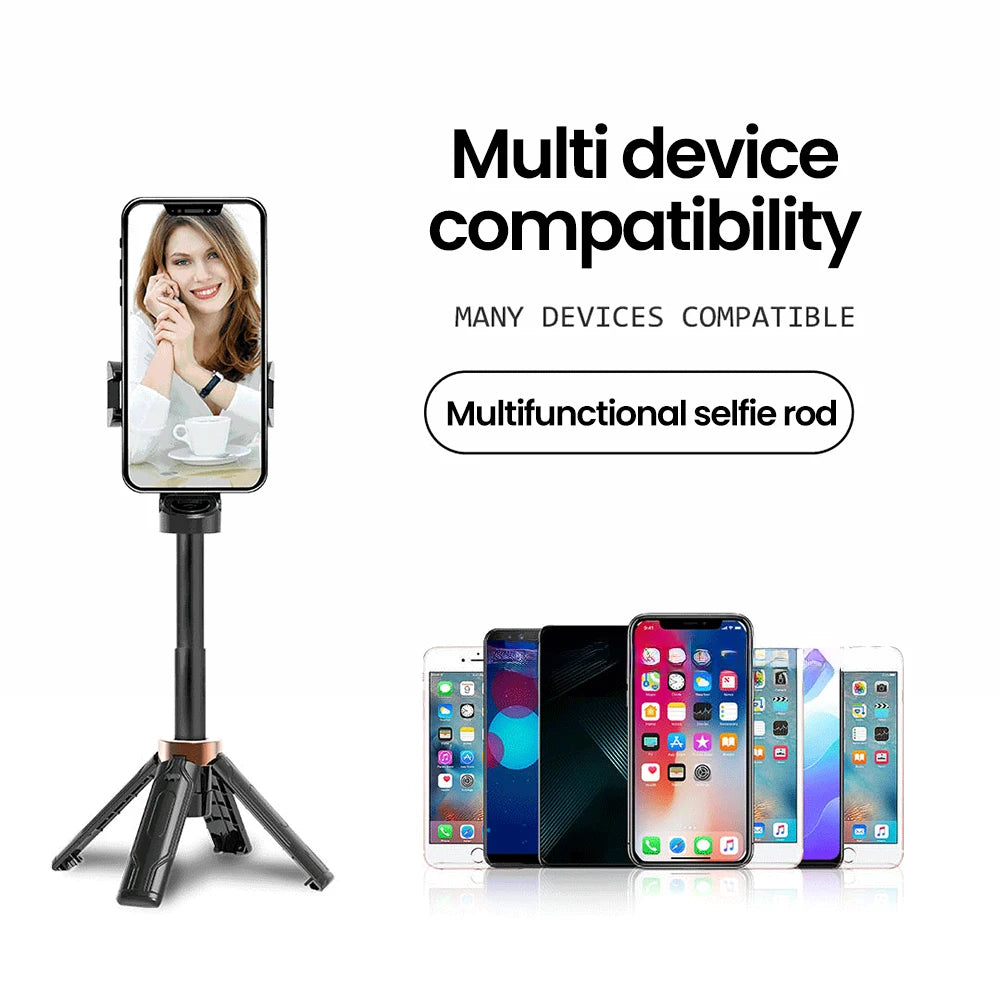 Elough Selfie Stick Tripod Phone Stand Shooting Aid Wireless Bluetooth Remote Extendable Portable Phone Holder For Live Broadcas.