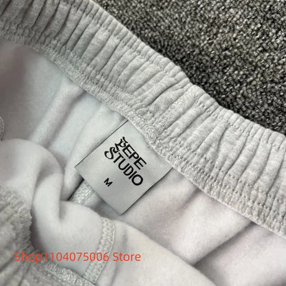 Pepe Studio Fleece-Lined Elastic Waist Jogger Pants Winter Warm Soft Loose Fit Sweatpants with Drawstring for Women Men