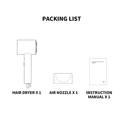 XIAOMI MIJIA H500 Water Ion Hair Dryer Professional Blow Hair Dryer Negative Ionic Blower Electric Dryer Diffuser Quick Dry Hair