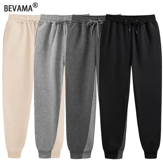 Mens Casual Pants Autumn Winter Fleece Sweatpants Men Running Jogger Sports Gym Trousers Fashion Solid Color Workout Long Pants.