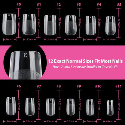 120PCS- Semi-frosted short almond clear fake nails, whitening nail art set with removable fake nails for festivals, parties, dat.