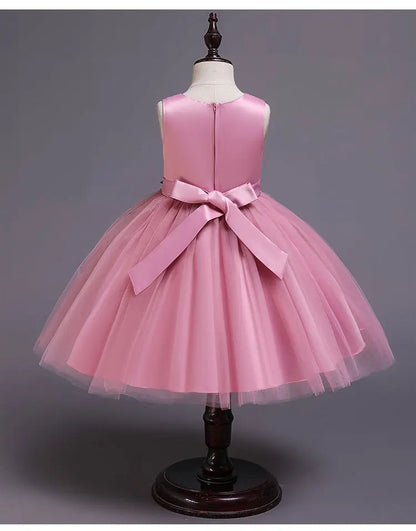 Elegantes Kleid für Mädchen, Abend, Hochzeit, Schmetterlingsapplikationen, Netzstoff, Prinzessinnenkleid für Kinder, Geburtstagsfeier, Abschlussball, Performance-Kleid.