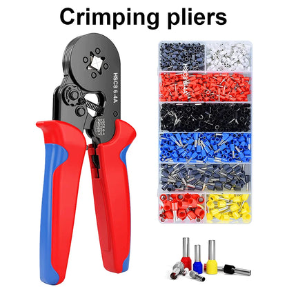 Crimpwerkzeuge HSC8 6-6A Selbsteinstellende Sechskantdraht-Crimpzange für 0,25-6 mm2 (AWG23-10) Reparaturwerkzeug für elektrische Schaltkreise