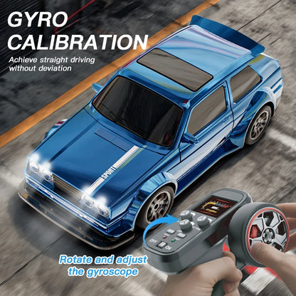 KF30 1:43 4WD Drift Racing Car With Gyroscope Speed Adjustment Real Lighting Control and Damping High Speed RC Cars For Kids Toy.